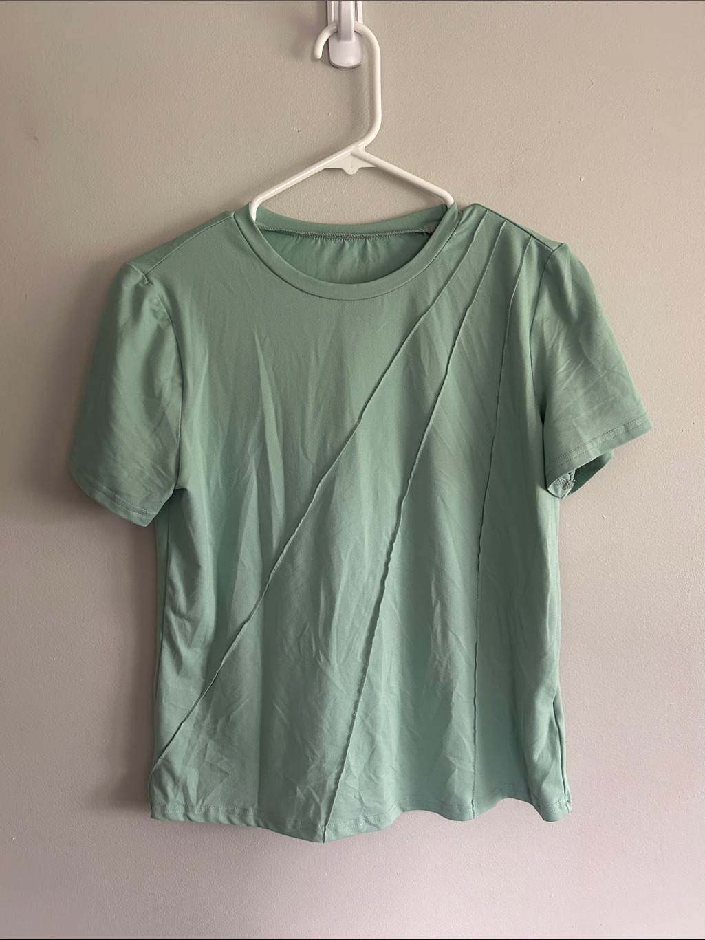 Shein Mint Green Short Sleeve Crew Neck Tee